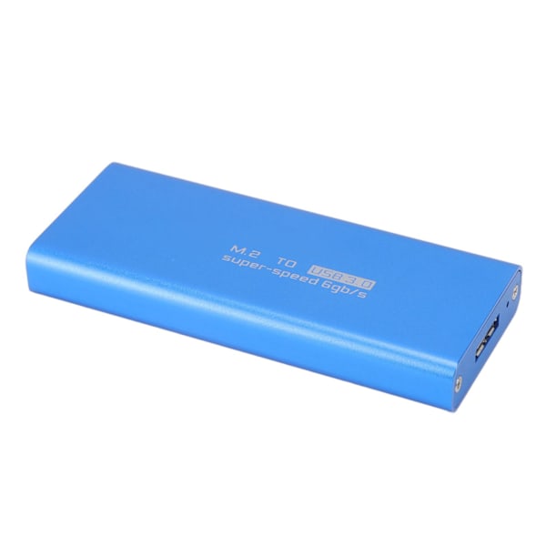 MSATA til USB3.0 kabinett Adapterveske 6 Gbps Blå MSATA SSD-adapter for 30x30 mm 50x30 mm ekstern SSD-harddisk