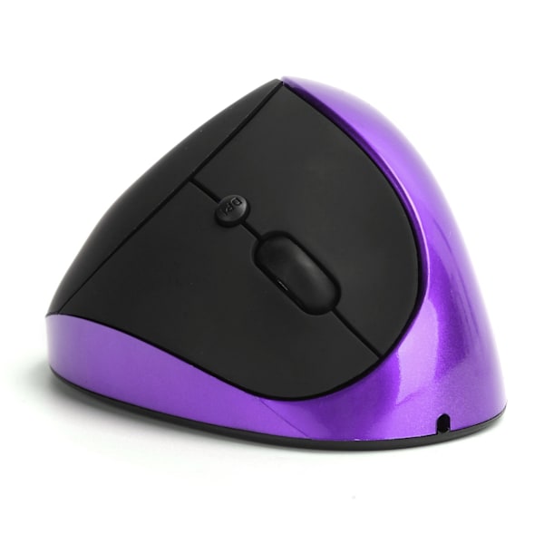 Optisk Vertikal Mus Trådløs 3. Generasjon Høyre Hånds Ergonomisk Grep Kontor Gaming Datamus Lilla