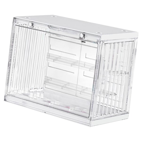 Plast Action Figur Vitrine Hylde Støvfri Figur Samleobjekt Displayboks Stabelbar Dukke Vitrine med Dør Transparent