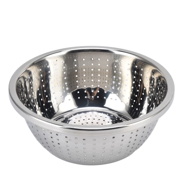 Grönsakstvättkorg Rostsäker multifunktions durkslag i rostfritt stål för kök Hushåll Silver24cm