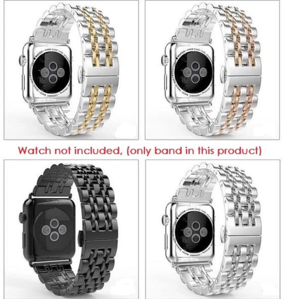 Kompatibel med Apple Watch 4 - 40mm - Eksklusiv Stilren stållænke Silver silver