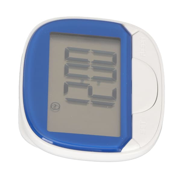 Distance Calorie Pedometer Large Screen Clock Display 2D Pedometer with Back Clip Multifunctional for Walking Running Blue