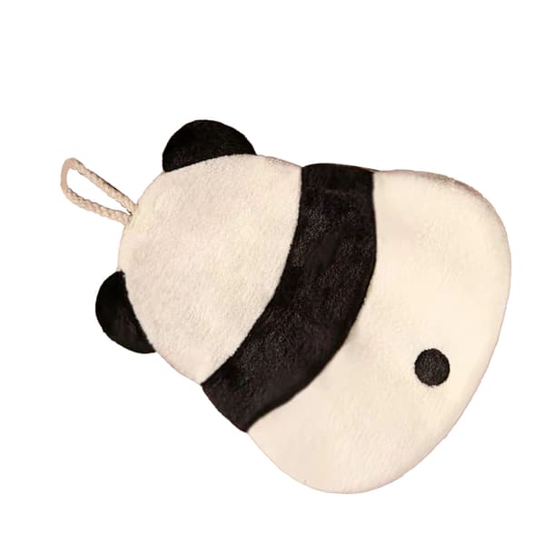 Thickened Cute Cartoon Animal Pattern Absorbent Hanging Kitchen Towel for Kids Home Panda Pattern
