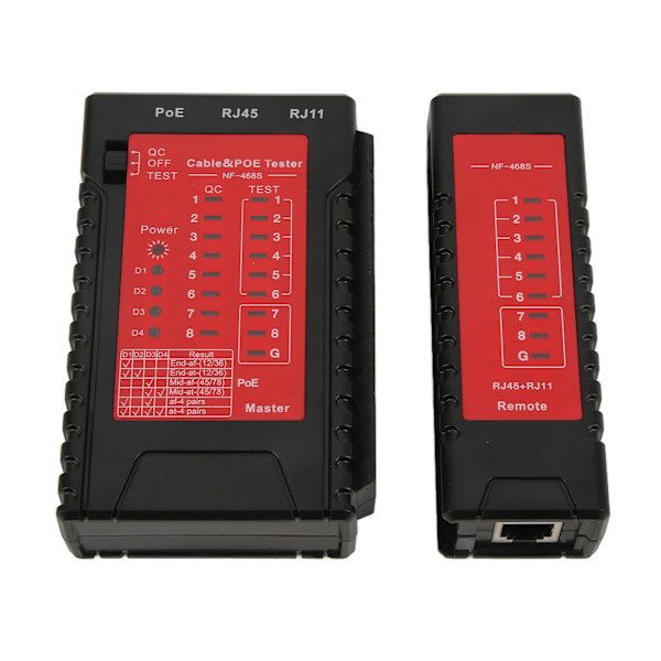 NOYAFA NF-468S nettverkskabeltester med spenningsavbrudddeteksjon Telefonkabeltester