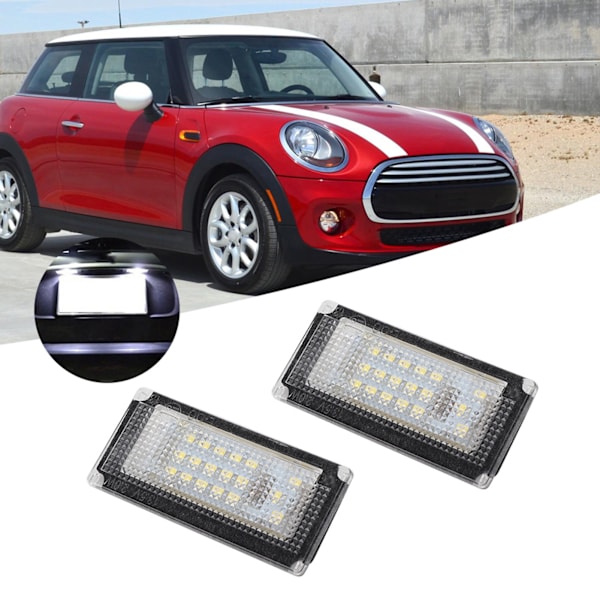 1 par 6000K 18 lysdioder nummerskylt licenspanellampa för ONE R50 2001-2006