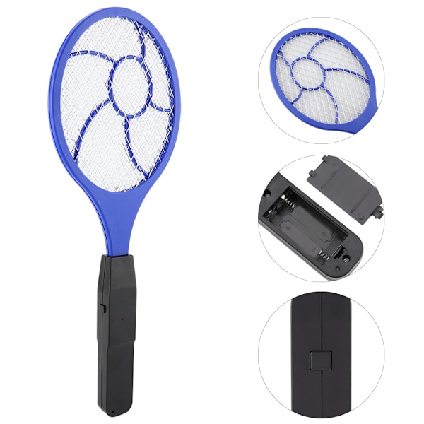 Trelags Elektrisk Flugfanger Bug Zapper Racket Insektdræber (blå)