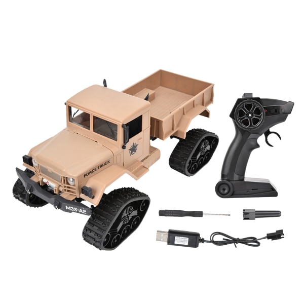 2.4G 1/16 RC Militær Lastbil Fjernbetjening Crawler Bil Model Legetøjskøretøj (Normal Type)