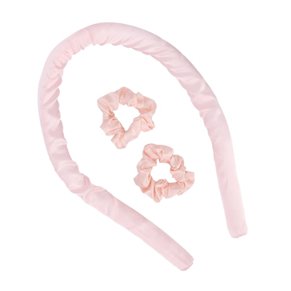 Värmefria hårrullare Inga värmelockar Pannband Gör-det-själv naturligt sovande hår Curling Styling Tool Rosa