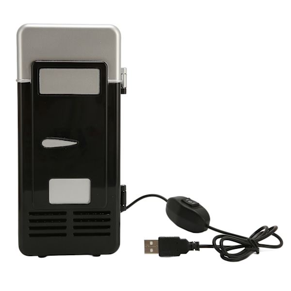 USB Kylskåp Isolerad Kylning Liten Bärbar Låg Decibel Energisparande Halvledare Kylskyl Kylskylare för bil Svart