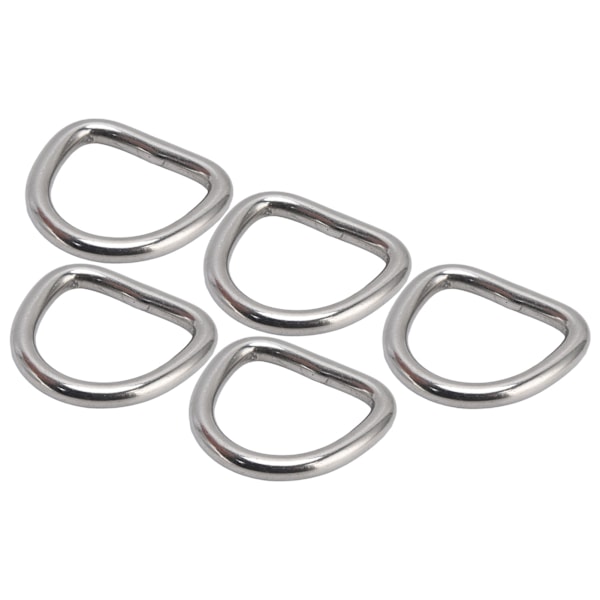 5 kpl D-renkaita 316 ruostumaton teräs saumaton puoliympyrän lukko Kiinnitystarvikkeet 6x33x30mm