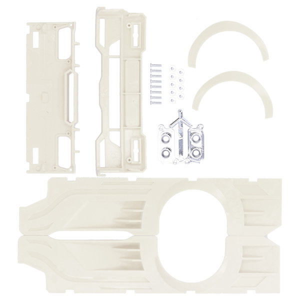 RC Wide Body Stort omgivande skydd Plastmodifieringssatser Passar för WPL D12 RC TruckWhite