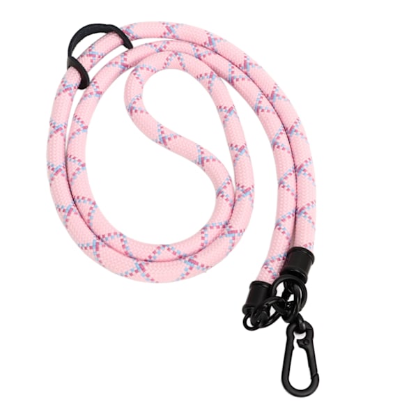 10MM mobiltelefonsnodd metallpolyester justerbar axelrem runt halsrem för de flesta smartphones Rosa