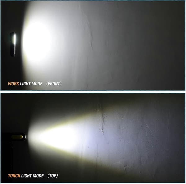 Genopladelig LED-arbejdslampe, 5w COB-frontlampe med LED-belysning, krog og magnetisk base