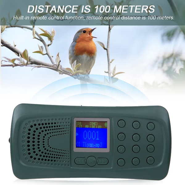 CP-387B Hunting Bird Caller Sound Player No Remote Control With Timing Flashlight Function EU 110~240V