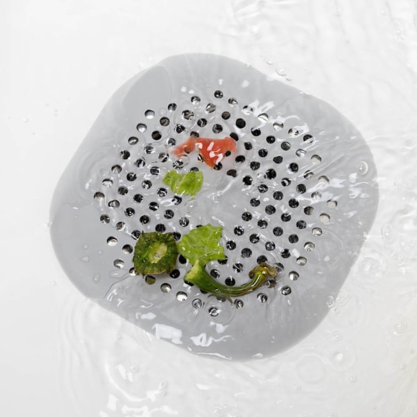 Husholdnings Plast Afløbsfilter Bruserafløb Gulvafløb Afløbsafløb Badeværelse Køkken (Grå)