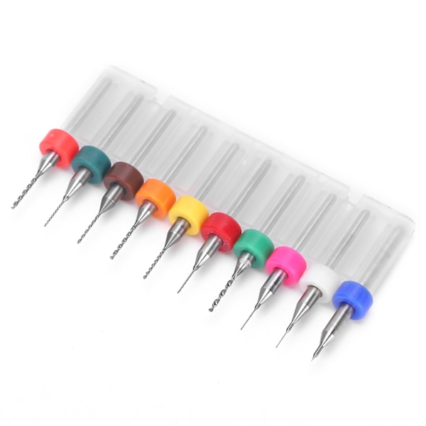 10 stk Micro Twist Bits Legering Tungsten Stål Håndkredsløbs Borrstansværktøj 0,1-1 mm