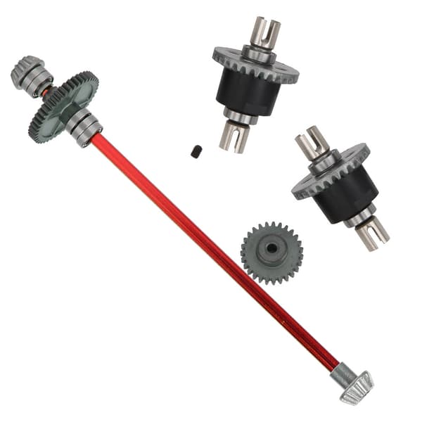 Central Drivaksel Motor Gear Differential Mekanisme Sæt til Wltoys 1/14 RC Bil 144001red