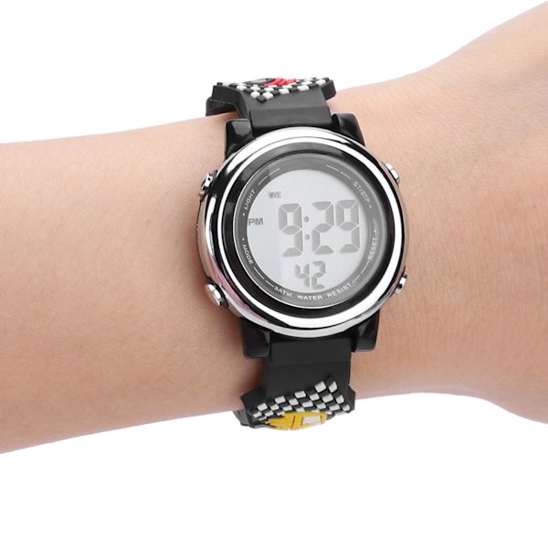 Multifunktionella Elektroniska Armbandsur Luminous Vattentäta Cartoon LED Barnklocka