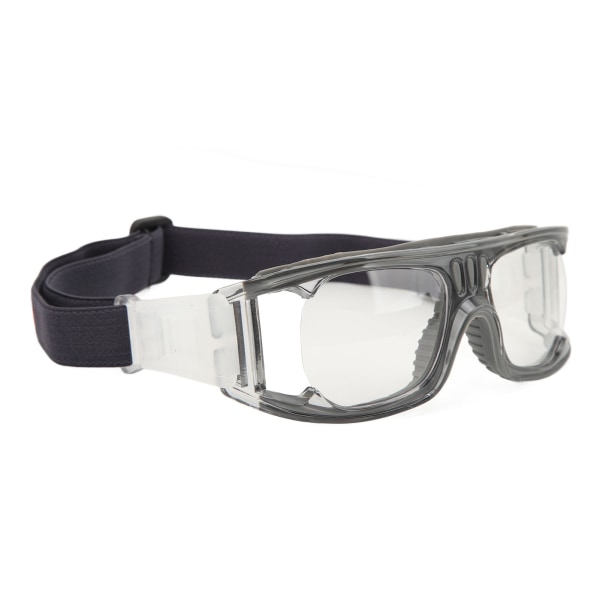 Sportsbriller Støtbestandig Tåkebestandig Sikkerhetsbasketballbriller med Justerbart Bånd for Løping Sykling Grå