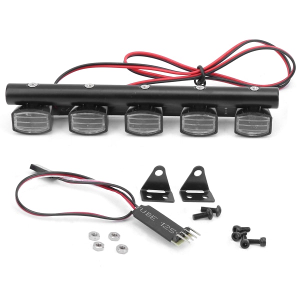 Universal Type 5LED Square Roof Light with 3 Channel Control Switch for 1/10 RC Car