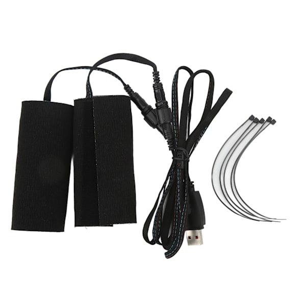 2st motorcykeluppvärmda greppkuddar krok- och öglefästning IP67 vattentät DC 5V USB-port Plug-in elektrisk värmedyna