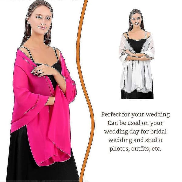 Chiffonskjerf Lette Bryllupsskjerf Sjal Kapper Festdekorasjon AY Beige