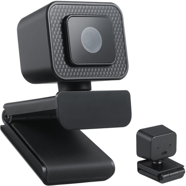 KKmoon USB-kamera (nøytralt) HSHD-A6 fotografering med fast fokus 1080P stasjonsfri høyoppløselig datamaskinkamera Innebygd mikrofon Svart