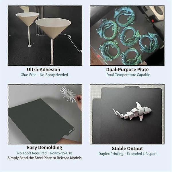 Opgraderet CryoNix byggeplade til H2D 3D-printer As Shown
