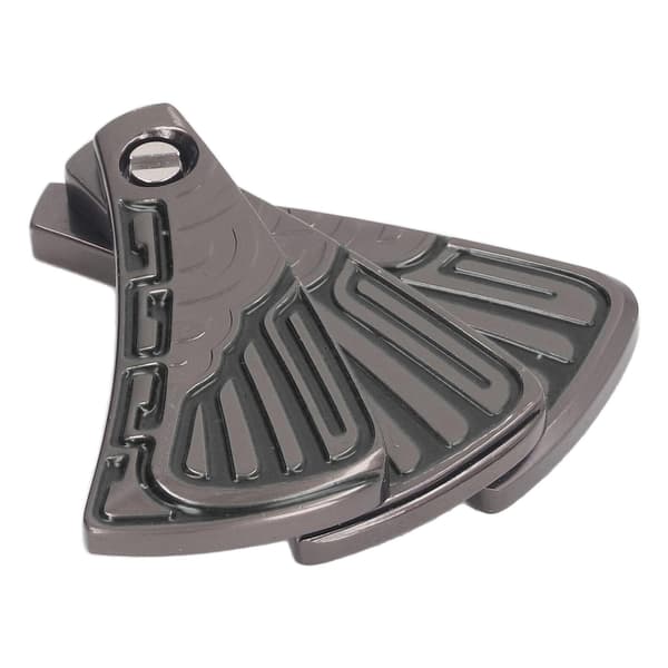 Push Slider Fidget Legetøj Foldbar Ventilator Magnetisk Stressaflastning Haptisk Rustfrit Stål Legetøj til Voksne Sort