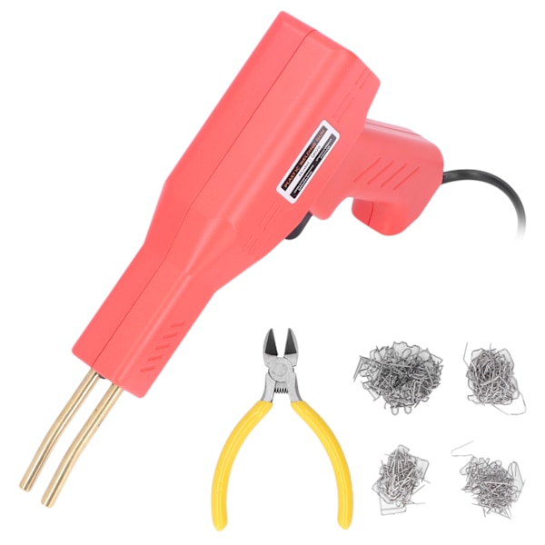 50W Bil Bumper Reparations Svejsekit Plastik Svejsemaskine med Tang Stifter Rød til Biler Motorcykler US 2Pin Flat Plug 110V