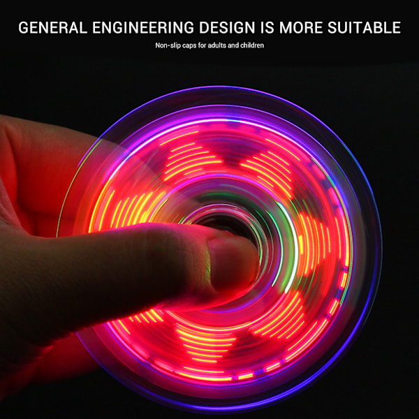LED Fidget Spinner Legetøj Klar LED Lys Op Fidget Finger Terning Anti Stress Release Legetøj til Børn Voksne
