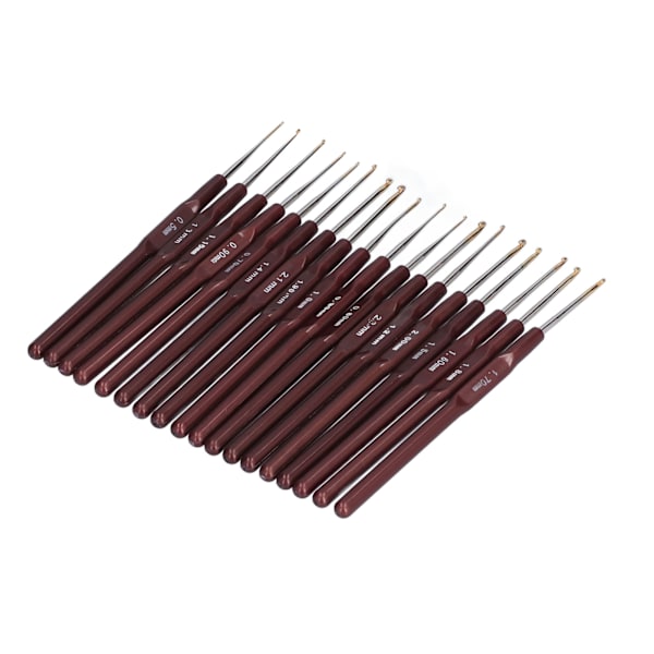 18 st Virknålar Bekvämt Grepp Aluminium Material Portabel Sticknål för Strumpor Mattor Stickning