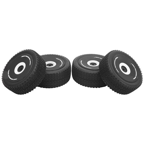 4 ST RC Gummi Fram Bakre Däck Set Passar för WLTOYS 124018 1/12 RC Biltillbehör