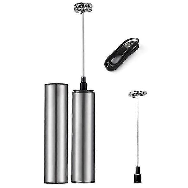 USB-genopladelig mælkeskummer i rustfrit stål, multifunktionsmaskine, elektrisk mælkeskummer[LD]