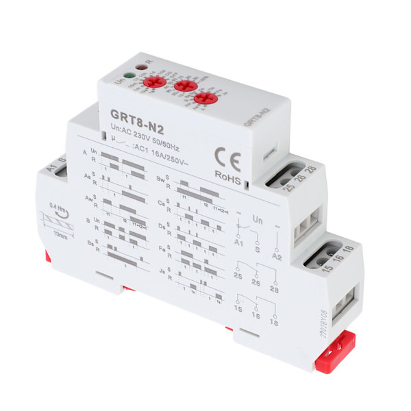 Multifunction Time Relay Flame Retardant Housing LED Indicator Light Electronic Repeating Relay AC 230V
