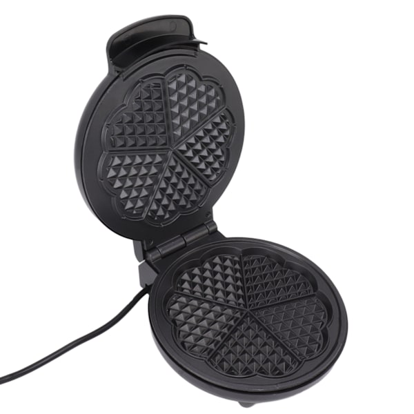 Dubbelsidig flip våffelmaskin Hemkakamaskin Multifunktionell minivåffelmaskin Svart EU-kontakt 220V