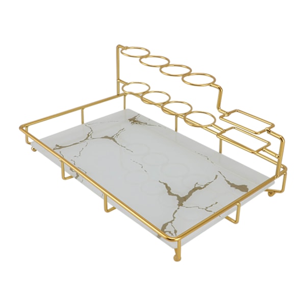 Elektrisk tandborsthållare Multipurpose Light Luxury Elegant Stone Grain tandborste Tandkrämsorganisator för Counter Top Badrum Vit