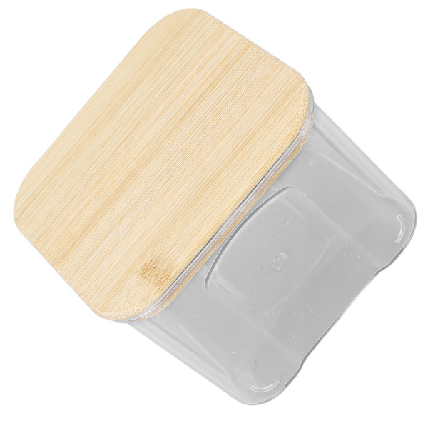 Lufttät matförvaringsbehållare Klar matförvaringsburk med bambulock för nudlar Mjöl spannmål Ris Te Kaffebönor 650 ml 10,7x8,2cm / 4,2x3,2in