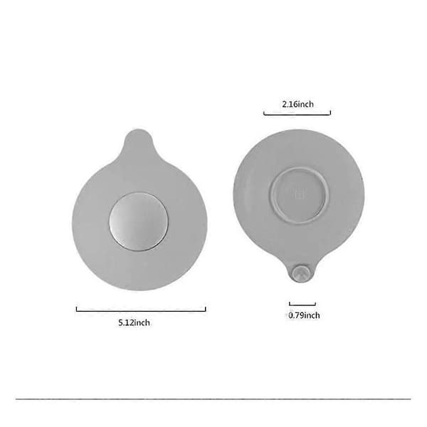 Avløpsplugg for badekar, universal silikonplugg for badekar, avløpsplugg for servant, baderom, kjøkken, dusj, gulvavløp (grå)