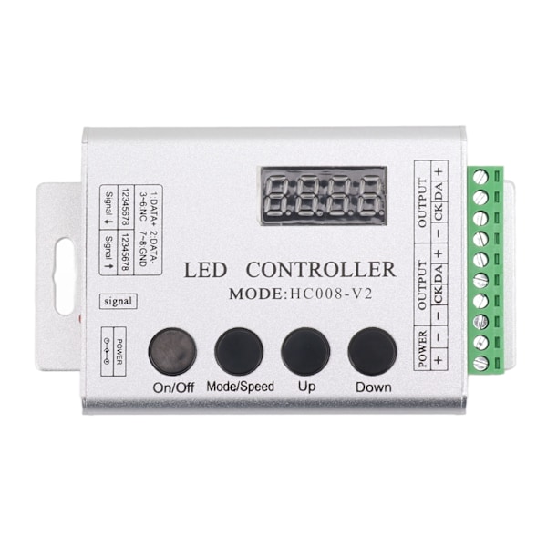 LED RGB Controller SPI Signal Light Strip Controller för 6803 1903 WS2811 WS2812B 5V till 24V