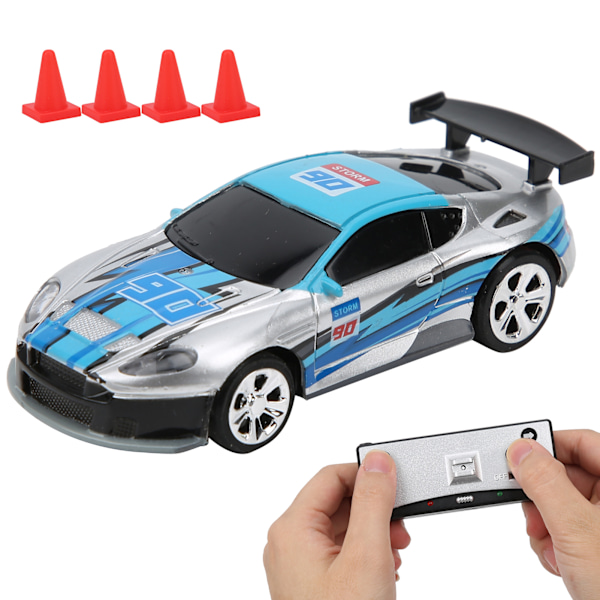 Mini RC-bil med burklåda Power Induktion Fyrvägsfjärrkontroll APP Dual Mode Barnleksaksmodell (Silver)