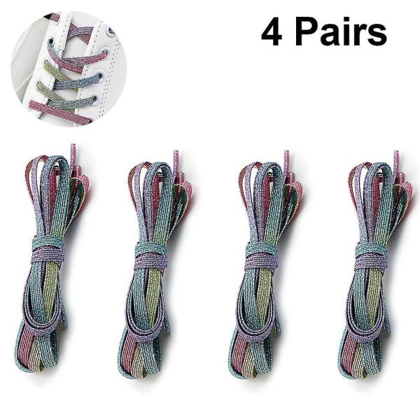 4 par elastiska skosnören - Snabb att installera utan knytskosnören
