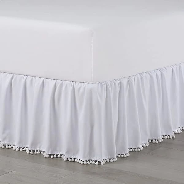Kost FlatKompatibel medm Tilpasset Sengekappe, Enkelt, Hvit 100*190+36cm,A[LD]