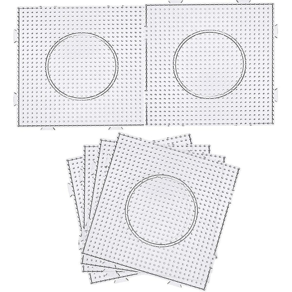 Fuse Beads Boards Plast PegBoards Kits Square Clear for Kids