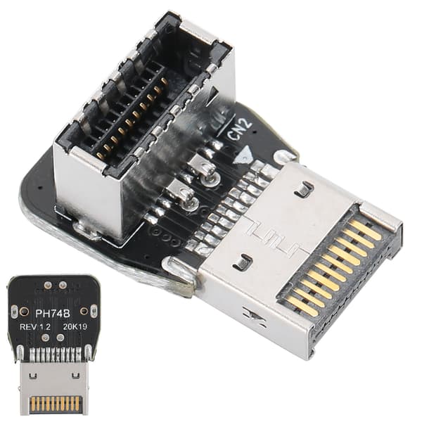 Etupaneeli TYPEE-sovitin Header PC-emolevy USB3.1 10G 90 asteen ohjauskyynärpäämuunnin PH74B