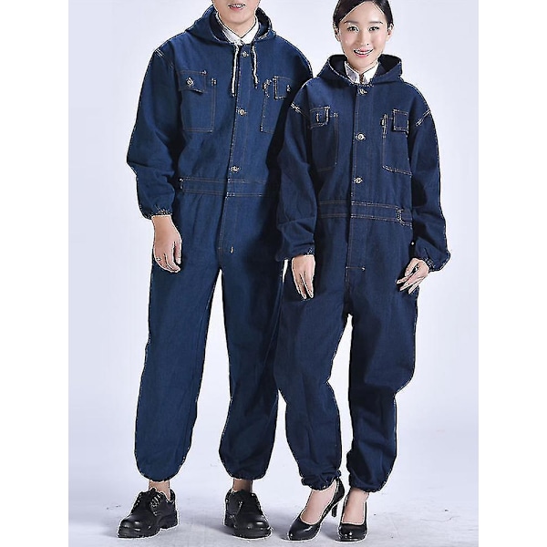 Arbetskläder i denim för män och kvinnor - Fabriksuniform Overaller