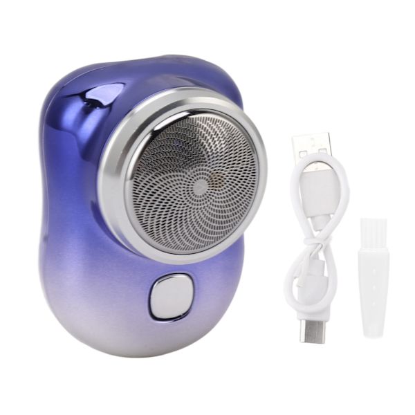 Mini parranleikkuri 3W taskukokoinen USB-liitäntä Alhainen melu, kuiva ja märkä 6600RPM Sähköinen parranleikkuri kotiin ja matkoille