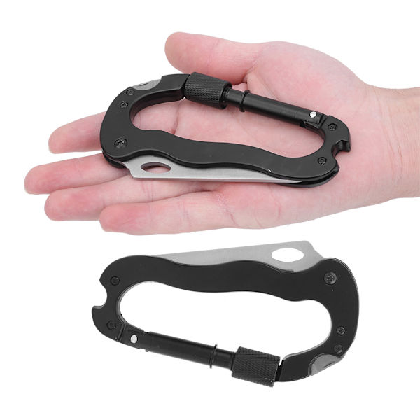 2ST 5 i 1 multifunktionscamping snabbhängande spänneverktyg Outdoor Survival D karbinhake