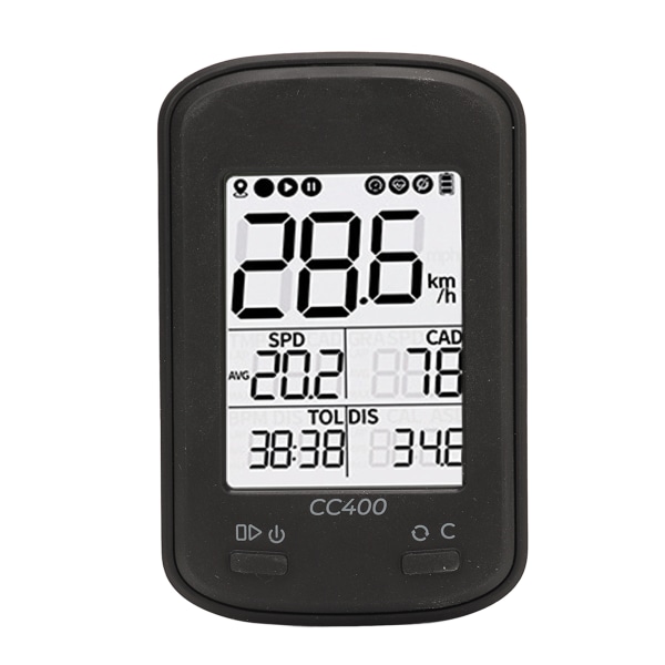 CC400 GPS cykelcomputer trådlös vattentät cykelhastighetsmätare kilometerräknare cykelcomputer med automatisk bakgrundsbelysning