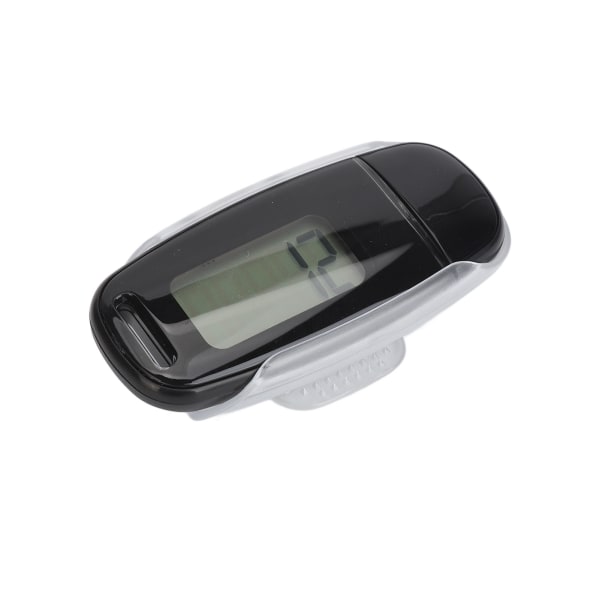 Skridttæller Stor LCD-skærm USB Opladbar Præcis Bærbar Let Skridttæller med Snøre til Kvinder Mænd Børn Sort